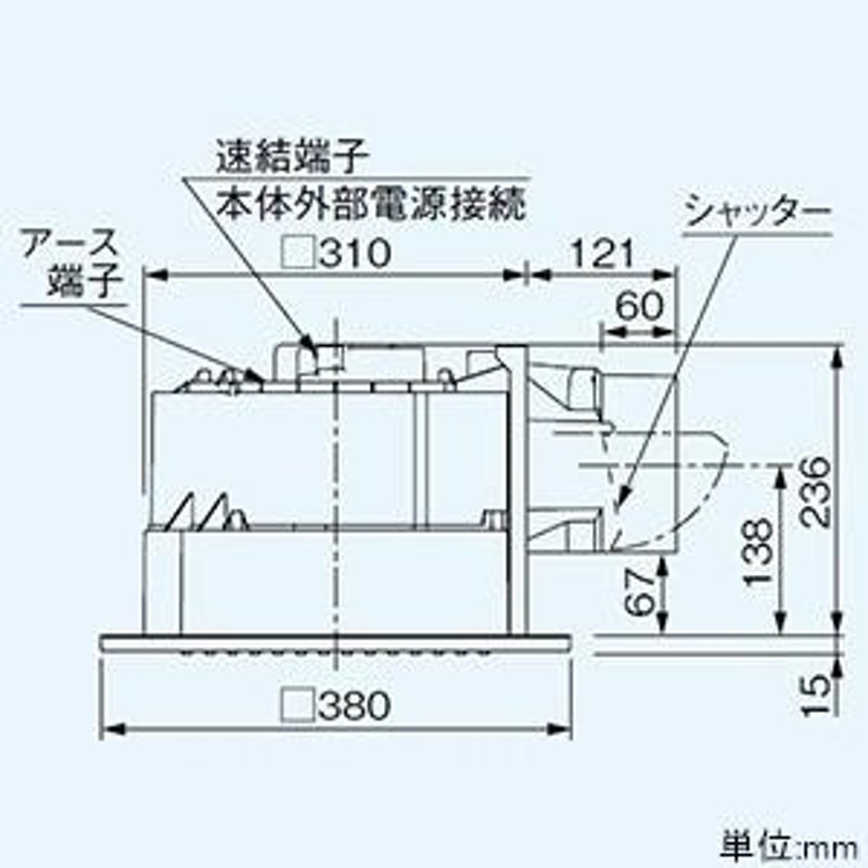 パナソニック 天井埋込形換気扇 ルーバーセット 低騒音・特大風量形 24