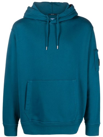 C.P. Company - Lens-detail cotton hoodie - men - Cotton - XL - Blue