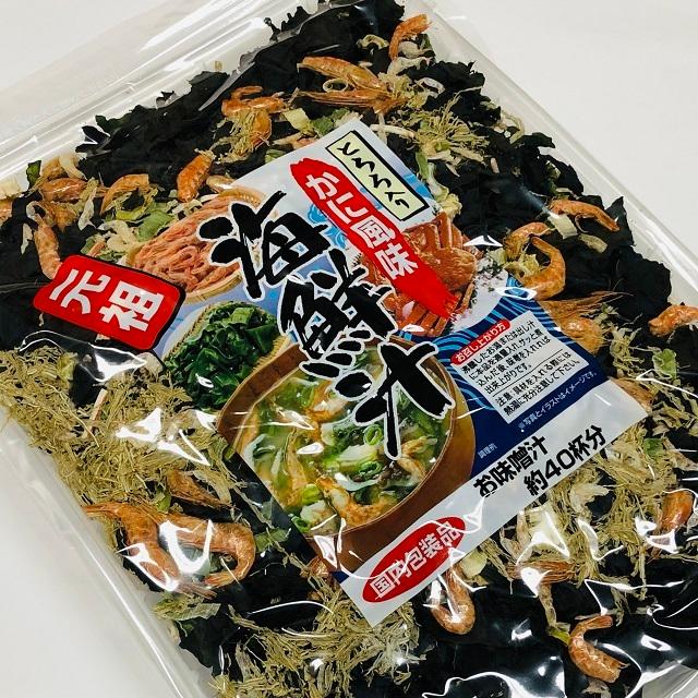 ２袋セット　お味噌汁約４０杯分！とろろ入り かに風味 海鮮汁 ９０ｇ×２  簡単にお手軽海鮮汁の具