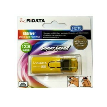 RIDATA錸德 HD18 進擊碟/USB3.1 Gen1 128GB隨身碟黃