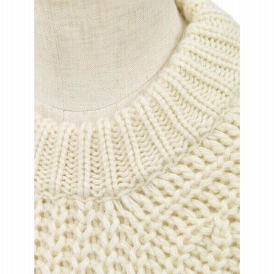【FINAL SALE】SCAGLIONE【スカリオーネ】クルーネックニット DHW061 101 MILK アルパカ ナイロン ホワイト FINAL SALE】SCAGLIONE【スカリオーネ】クルーネックニット