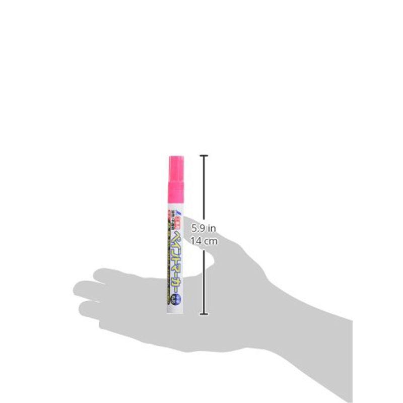 シンワ測定(Shinwa Sokutei) 工事用 ペイントマーカー中字 丸芯 蛍光ピンク 78419