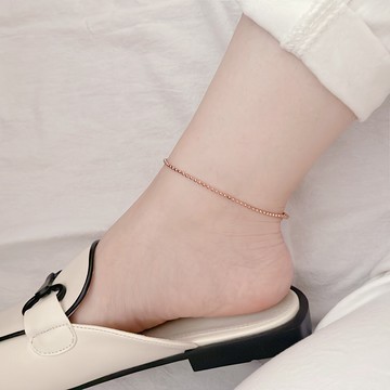 [鈦鋼.腳鍊] 經典小圓珠腳鍊/手鍊【UME】洗澡可戴 鈦鋼手鍊/腳鍊/腳踝鍊/鍍18K金