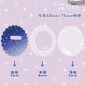 【高透防塵】吧唧展示架 亞克力相框 動漫周邊 桌面擺件 多層收納 卡通花與蝶 周邊保護 防潮防氧化 收藏展示必備