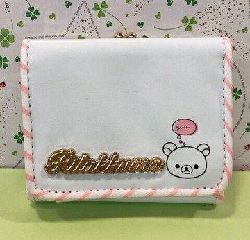 【震撼精品百貨】Rilakkuma San-X 拉拉熊懶懶熊 短皮夾-粉邊#67939 震撼日式精品百貨