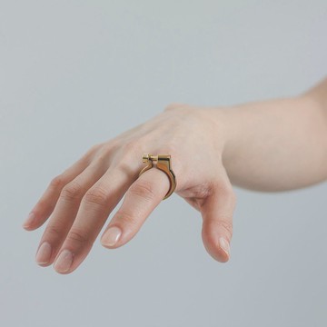 CLAMP RING TYPE B 316鋼製戒指_金色