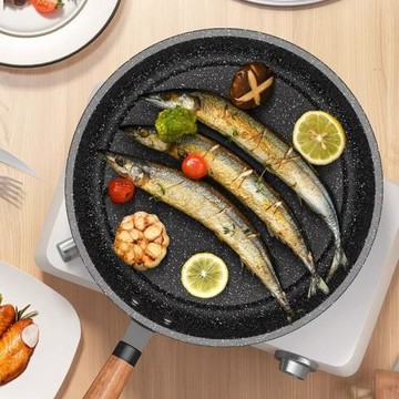 平底鍋不粘鍋家用牛排煎鍋麥飯石煎餅煎蛋烙餅鍋電磁爐燃氣灶之孝