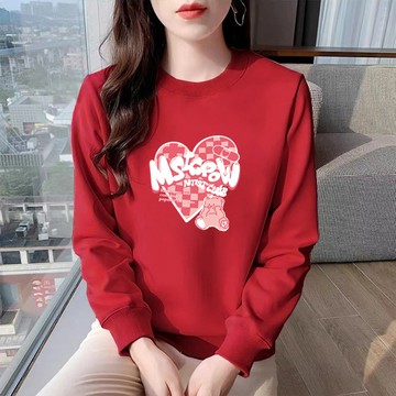 衣時尚 長袖T卹 學院風 印花T卹中大尺寸 S-3XL新款寬鬆衛衣套頭長袖洋氣休閒運動時尚-8494.