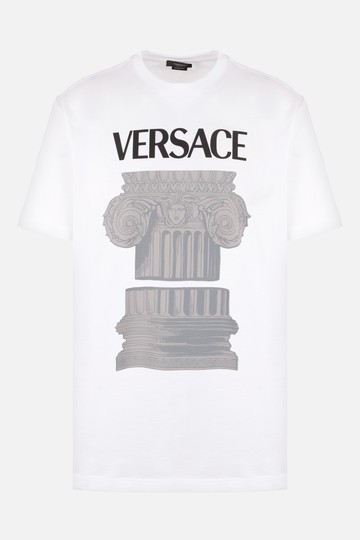 VERSACE Column logo printed cotton t-shirt Man