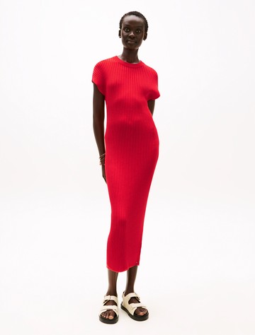 Cap Sleeve Ribbed Maxi Jumper Dress