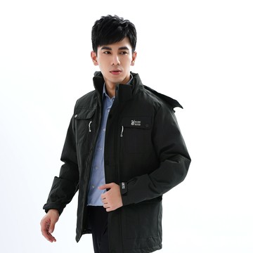 遊遍天下 GLOBETEX男款極暖防水防風90%羽絨外套GJ23021深灰