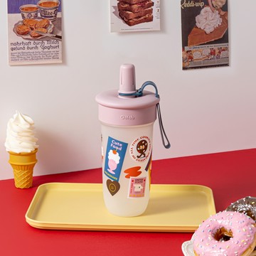 豆沙吸管杯 木登合作款 800ML （附細吸管）