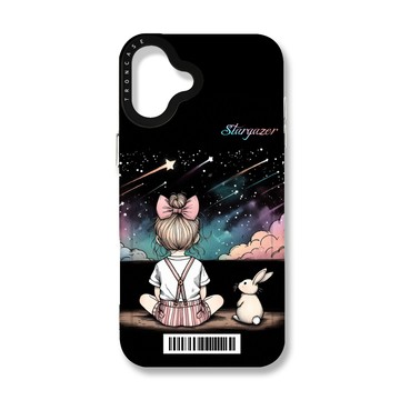 iPhone 16 Plus 殼 TRON iPhone 16 PLUS 觀星小女孩  載具 MAGSAFE 磁吸 太空殼 透白款 手機殼