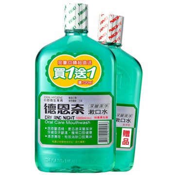 無際小舖 買一送一 德恩奈深層漱口水(綠) 1000+720ml ｜德恩奈 漱口水