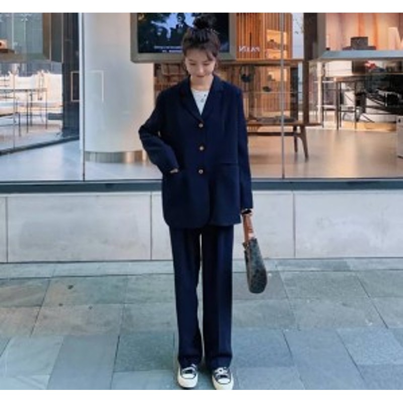 セットアップ レディース 春 ジャケット パンツ スーツ 2点セット 長袖 無地 ロング シンプル カジュアル フォーマル 大きいサイズ おで 通販 Lineポイント最大8 0 Get Lineショッピング