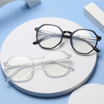 新款防藍光眼鏡 藍光平光鏡女TR90 近視眼鏡復古光學架可配近視