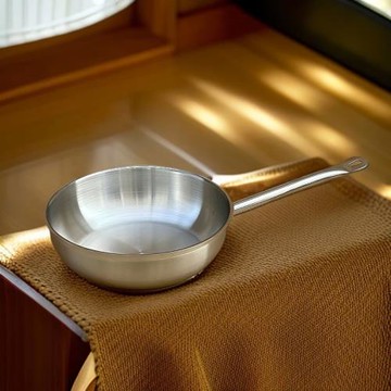 X2 24X7.5cm單柄不銹鋼雪平鍋煎鍋炒鍋奶鍋304不銹鋼火鍋煎炒鍋