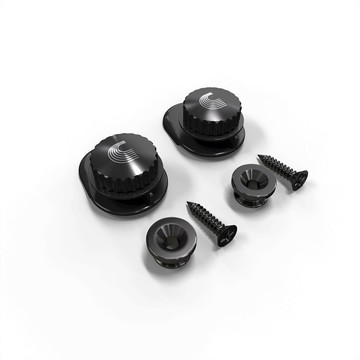 D’Addario 吉他背帶扣組 UNIVERSAL STRAP LOCK SYSTEM 黑色