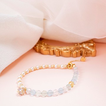 潺潺設計款 | 摩根石 | 珍珠 | 天然能量手鏈