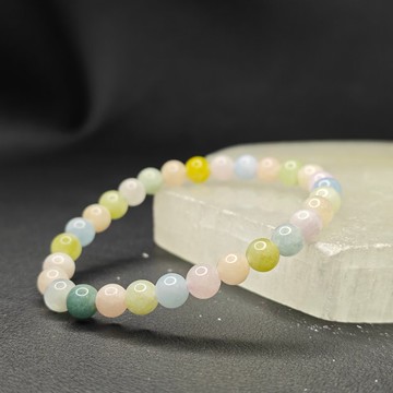 【訂製品】摩根石 巴西 6-12mm 手串 天然水晶 Morganite