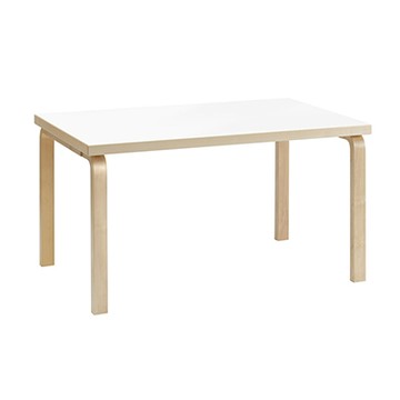 Aalto Table 82B 矩形桌（白色桌面、135 x 85 公分）