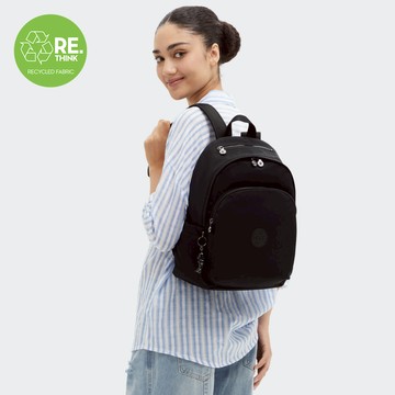 碳黑上方拉鍊後背包-DELIA