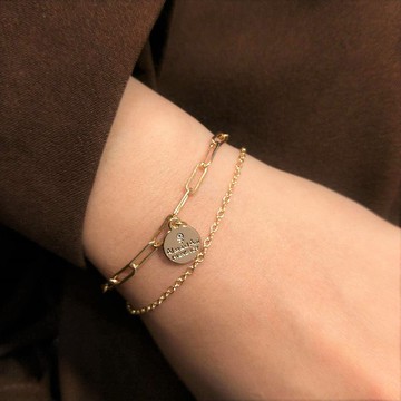 │簡約│幸運吊牌 • 手鍊 • 14K注金 • 14kgf