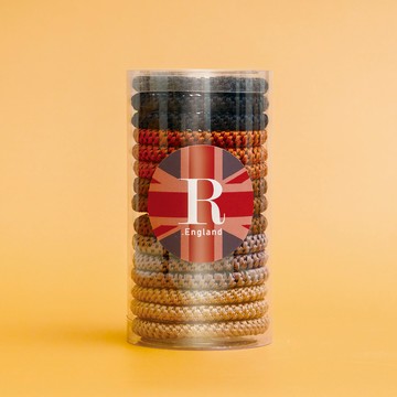 R.England 皇家髮圈 - R.England｜皇家髮圈／彈力髮束15入(楓葉棕)送10條黑色髮圈-楓葉棕