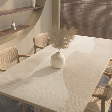 西格傢飾 侘寂風Q彈矽膠皮革桌墊  140 x 80cm  倦尾淺淺  1個