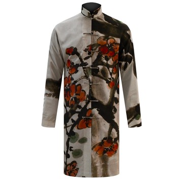 【紅梅圖】香港藝術館IP聯乘經典真絲雙面長款功夫衫|港風新中式