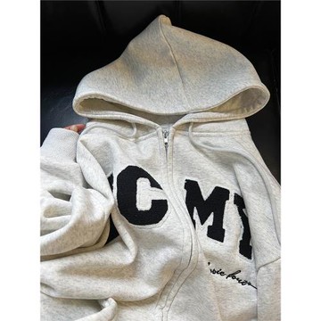 100%純棉美式hiphop連帽衛衣女ins潮秋冬慵懶風oversize情侶外套