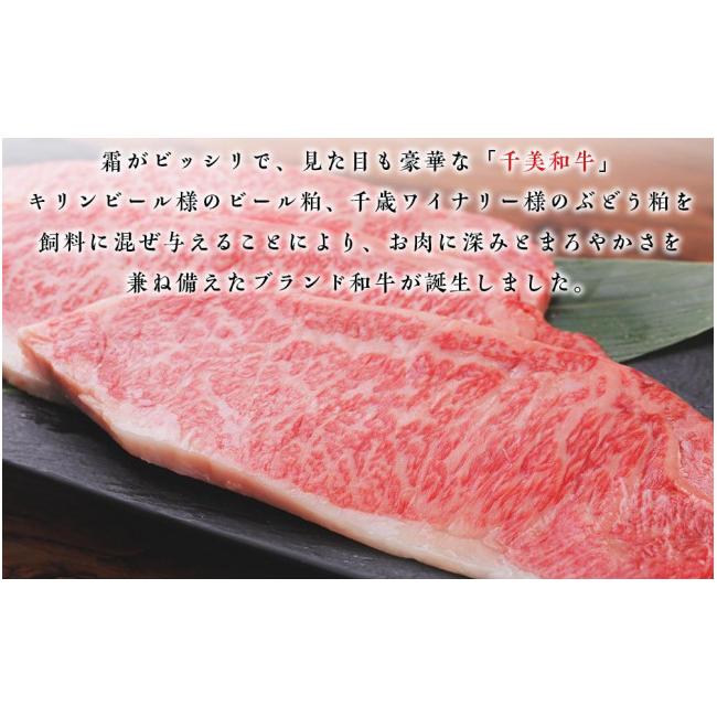 ふるさと納税 北海道 千歳市 ちとせ和牛「千美」サーロインステーキ　150ｇ×3枚＜肉の山本＞