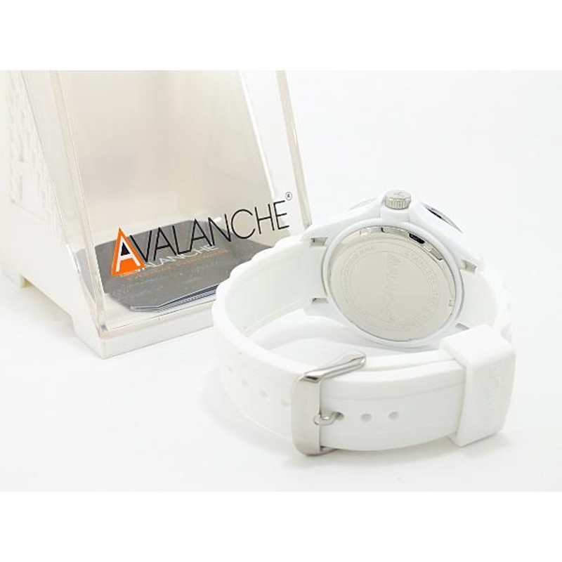 アバランチ AVALANCHE クオーツ 腕時計 AV-107S-WH-44 ホワイト