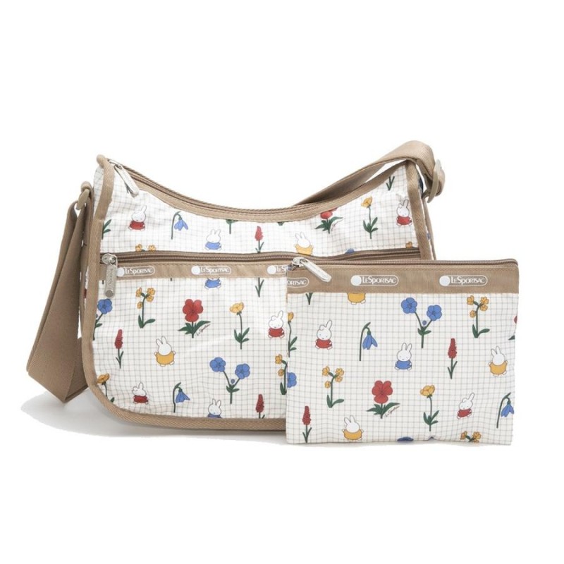 レスポートサック LeSportsac ショルダーバッグ CLASSIC HOBO 7520 G825 斜めがけバッグ MIFFY AND  FLOWERS ディック・ブルーナ コラボレーション | LINEショッピング