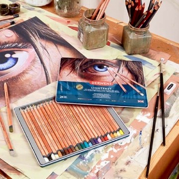 讓你快速上手【時代中西畫材】LIGHTFAST 油性色鉛筆鐵盒套組 - 72色 繪畫文具 好友 生日快樂 生日禮 現貨送禮 寫生 創作