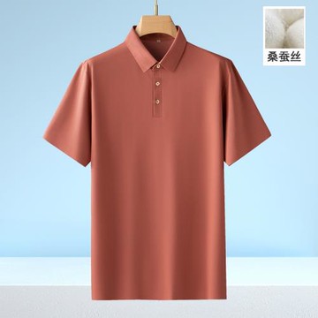 大碼polo衫短袖男夏季加肥加大碼新款桑蠶絲上衣胖子寬松翻領t恤