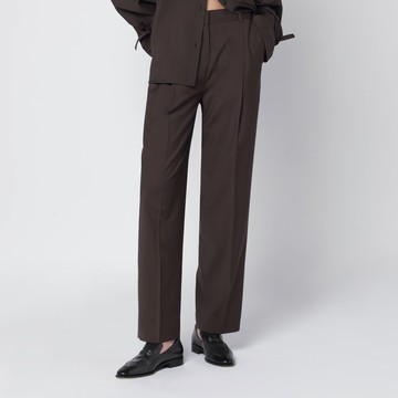 Brown wool trousers