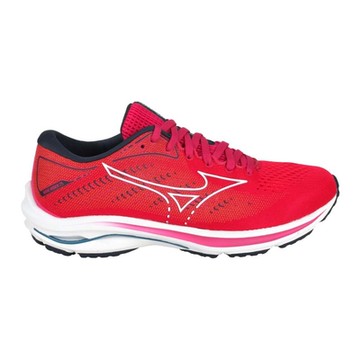 MIZUNO WAVE RIDER 25 女慢跑鞋-運動 美津濃 J1GD210303 紅深桃紅白