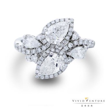 亞帝芬奇閃耀輝映GIA1克拉雙主石鑽戒