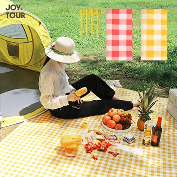 一次性格子野餐墊 蕉圖 防水地墊 輕便野餐墊 折疊野餐墊 露營墊 沙灘墊 露營地墊【EG446】99750走走去旅行