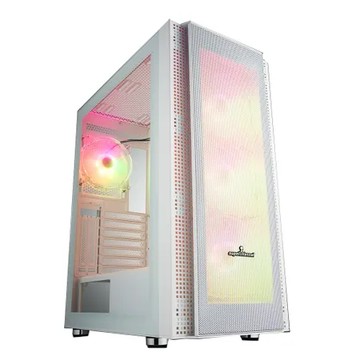 Superchannel 視博通 SW300(W) 電腦機殼/白/ARGB風扇*4/TYPE-C/直立顯卡/E-ATX
