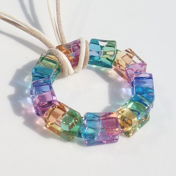 齒輪玻璃 (粉彩漸層) 項鍊【預約製作】