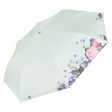 boy 全遮光防曬晴雨傘 30D超薄PG傘布 抗UV 三折傘 手動開收  綠色  1支