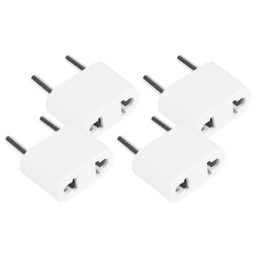 PowerSync 包爾星克 旅行用轉接頭 FR 二插轉圓腳 TPATM1CA9A  白色  4個