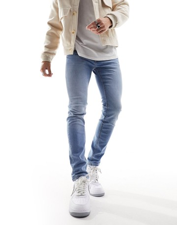 Jack & Jones liam skinny jeans in light blue