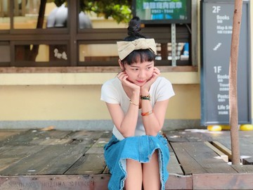 微甜的焦糖 卡其 雙層 / 大蝴蝶扭結髮帶 ggoomstudio