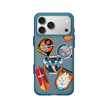 iPhone 17 Pro Max Clear (相機按鈕) 夜幕藍 - 迪士尼-星際大戰 Star Wars - 太空任務徽章-貼紙系列