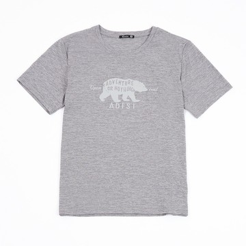 ADISI 男輕量散熱超透氣抑菌消臭排汗衣 AL2611018 麻灰 (M-3XL)｜吸濕排汗 快乾 防臭 輕量 T恤