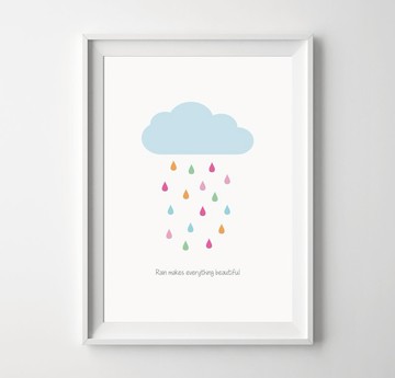 Rain makes everything beautiful 可客製化 掛畫 海報
