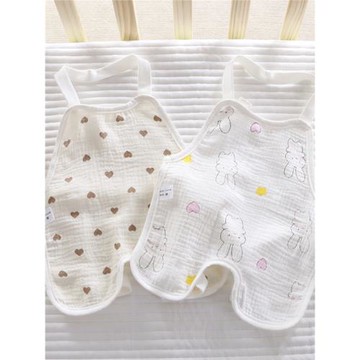 嬰兒紗布肚兜連腿純棉護肚寶寶護肚小孩睡覺兜兜肚圍夏季薄防著涼